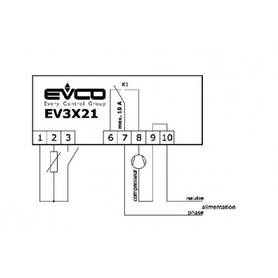 REGULATEUR EVCO EV3X21N7  Froid