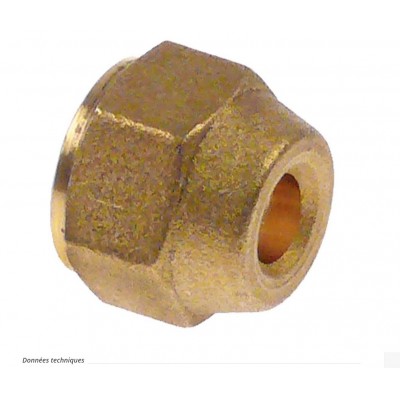 ECROU 1/4"SAE ø 6 mm  Froid